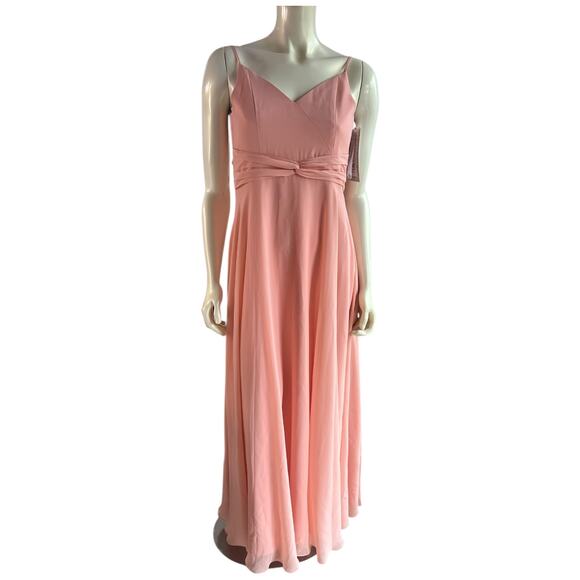 NWT Christina Wu Cantaloupe Pink Formal Bridesmaid Dress Size 14 -  mordernwear.com